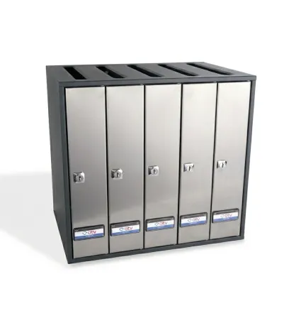 BUZON PRISMA SUPERIOR G5 CUERPO ANTRACITA PUERTA INOX SATINADO 400 x 660 x 500